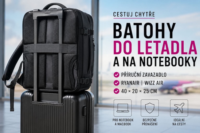 batohy do letadla a na notebooky